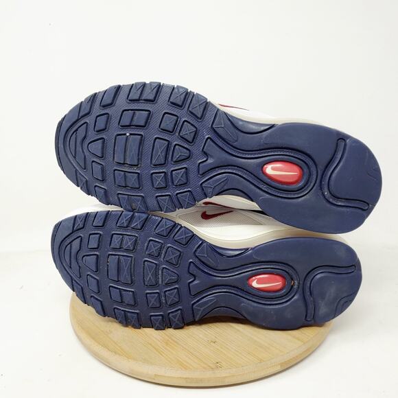 Nike Air Max 97‎ Shoes Womens 7.5 Red Crush White Blue Athletic Lace Up Sneaker - Picture 13 of 15